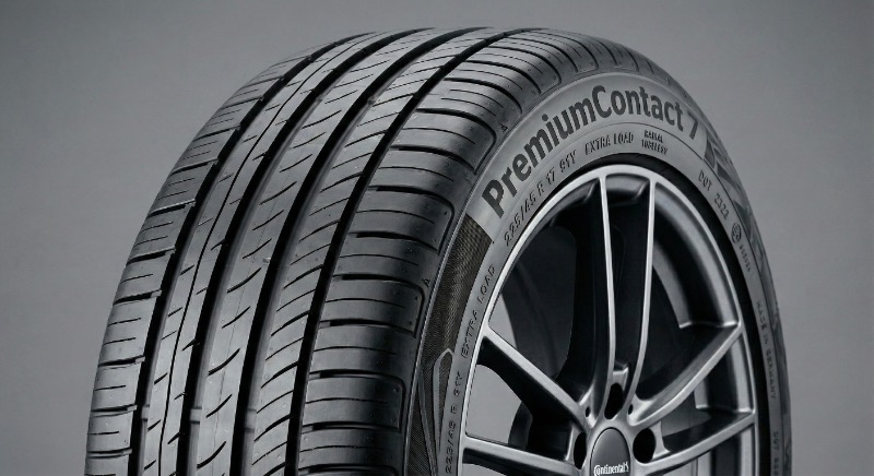 Continental PremiumContact 7 abroncs közeli fotója, az ADAC 2026 nyárigumi teszt győztese.